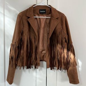 Brown suede fringe jacket. Size L (fits like a S/M).